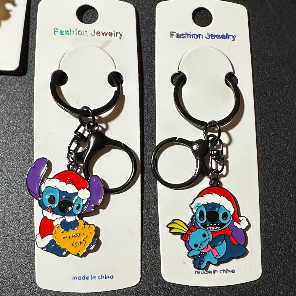 Mint Festive Blue or Purple Keychain Stitch